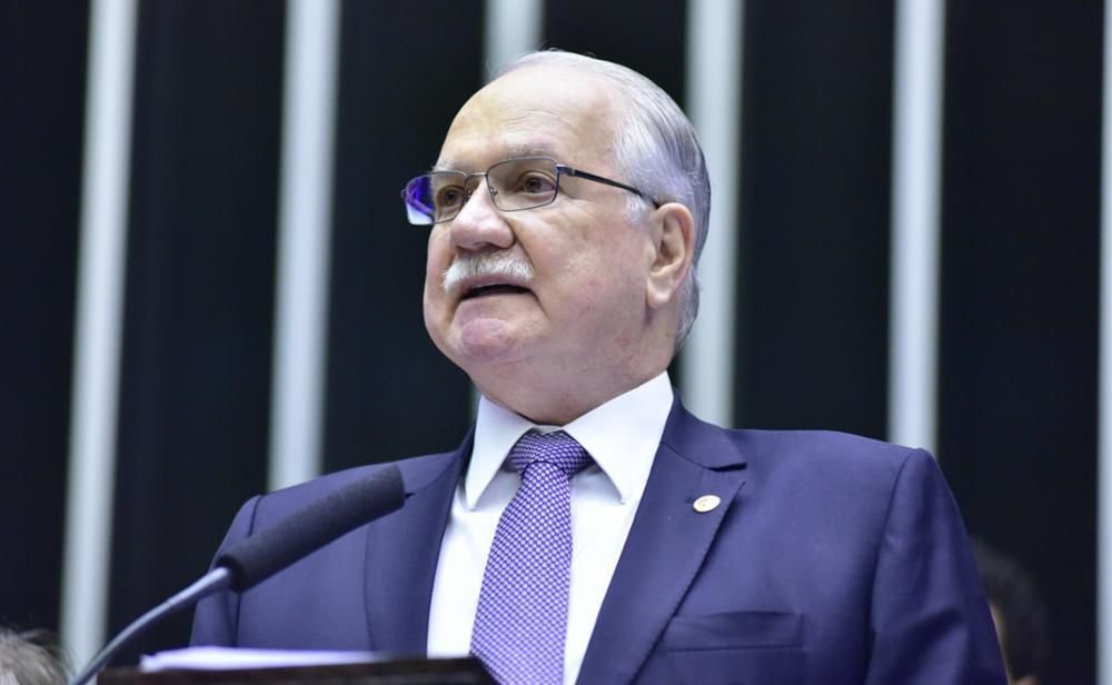 O ministro Luiz Edson Fachin, do Supremo Tribunal Federal (STF), na abertura do ano legislativo, no Congresso
