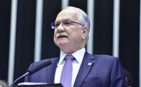 O ministro Luiz Edson Fachin, do Supremo Tribunal Federal (STF), na abertura do ano legislativo, no Congresso