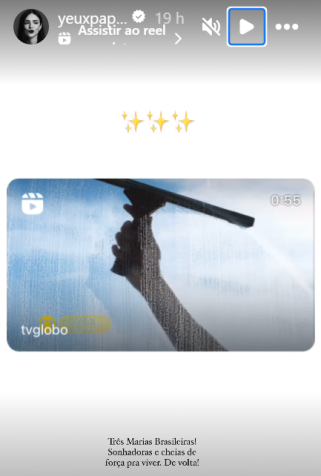 Isabelle Drummond compartilha notícia da reprise de "Cheias de Charme" / Reprodução/Instagram