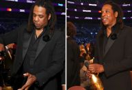 Jay-Z bebe champanhe em troféu recebido no Grammy e vídeo viraliza
