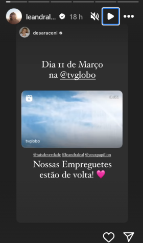 Leandra Leal compartilha notícia da reprise de "Cheias de Charme" / Reprodução/Instagram