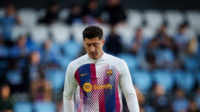 Lewandowski em jogo do Barcelona