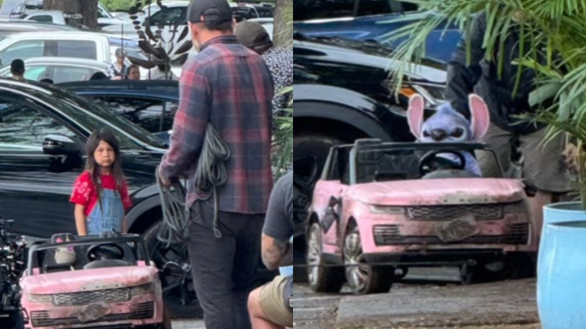 Imagens de bastidores do live-action de "Lilo & Stitch" / Reprodução/X