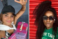 Em primeira postagem juntas, Lucy Alves beija Indira Nascimento: