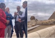 Lula e Janja visitam pirâmides de Gizé em primeiro dia de viagem oficial ao Egito