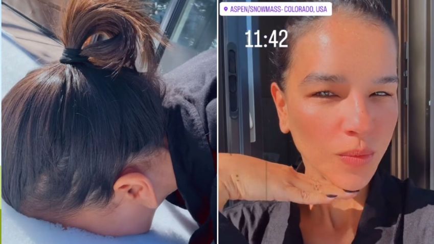 Mariana Rios afunda rosto no gelo para amenizar inchaço / Reprodução/Mariana Rios/Instagram