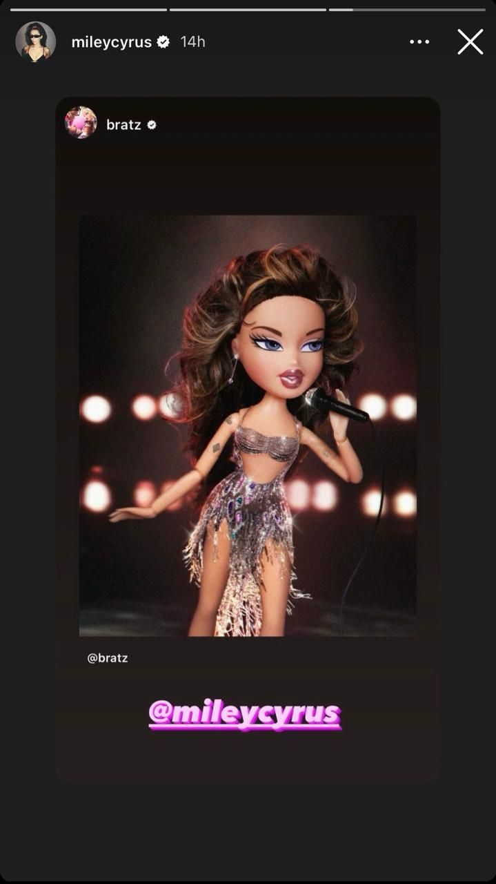 Miley Cyrus compartilhou a "sua" Bratz / Reprodução/Instagram