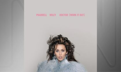Miley Cyrus compartilha capa de nova música com Pharrell Williams
