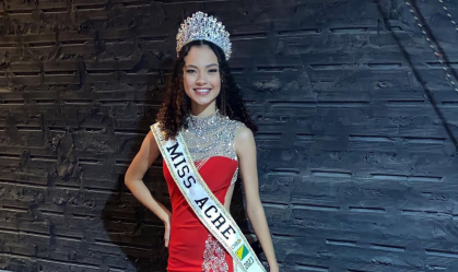 Carla Cristina foi coroada Miss Acre Mundo 2023 em outubro de 2022