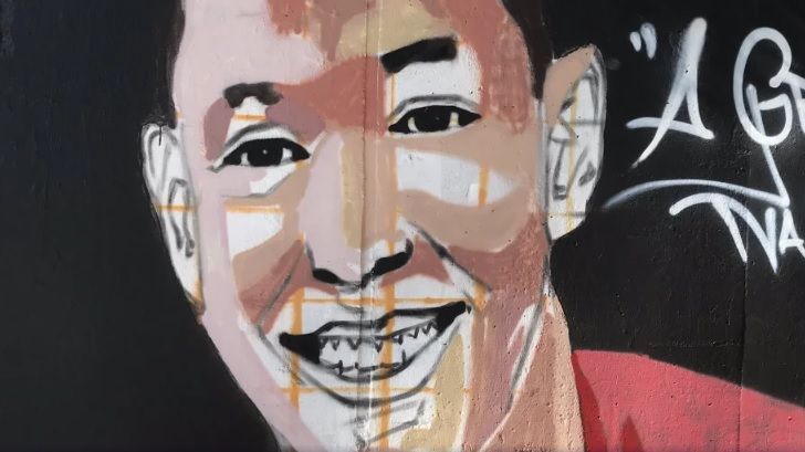 Mural no entorno do Maracanã homenageia Christian Esmério, uma das vítimas do incêndio no Ninho do Urubu, em 2019