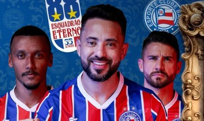 Jogadores do Bahia participam de campanha