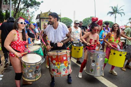 Já a &quot;Orquestra Voadora&quot; se reuniu na região do Ibirapuera