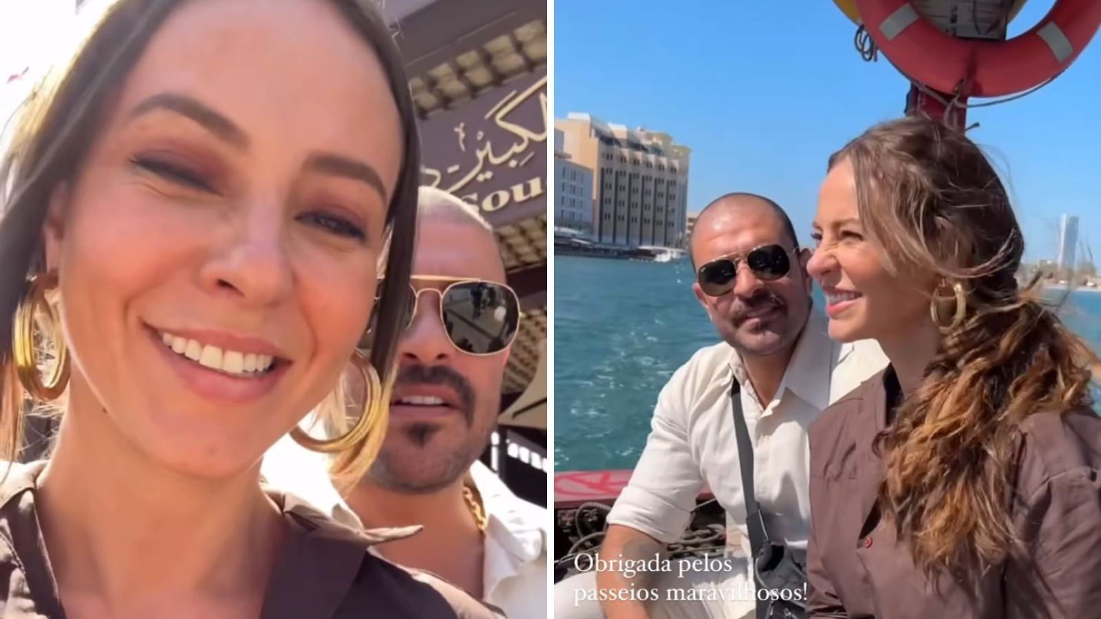 Paolla Oliveira e Diogo Nogueira em Dubai / Reprodução/Paolla Oliveira/Instagram