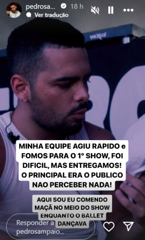 Pedro Sampaio necessitou de cuidados especiais durante apresentações de Carnaval / Reprodução/ Instagram