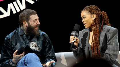 Post Malone e Andra Day falam sobre o pré-jogo do Super Bowl LVIII na conferência de imprensa do Apple Music Super Bowl LVIII Halftime Show