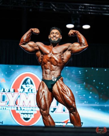 Ramon Dino foi 2º colocado do Mr. Olympia 2023 • Reprodução/Instagram