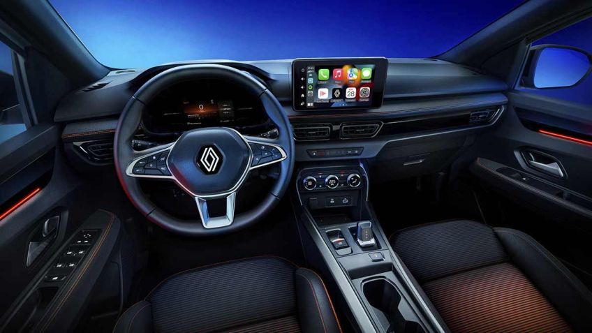 Renault Kardian 2025: interior tem console elevado e freio de estacionamento estratégico / Divulgação