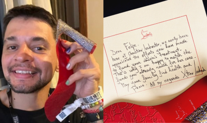 Christian Loubotin envia carta surpresa a fã de Taylor que pegou salto em show