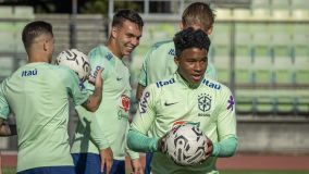 Seleção Olímpica em último treino antes da &quot;decisão&quot; contra a Argentina no Pré-Olímpico