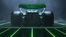 O carro preto e verde da Stake F1, nova velha escuderia da Fórmula 1 — é o nome da antiga Sauber, com novo nome