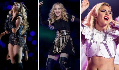 Beyoncé, Madonna e Lady Gaga no Super Bowl