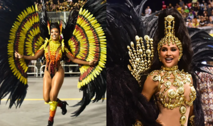 Pâmella Gomes foi a Rainha da Bateria da Tom Maior e Mileide Mihaile foi a rainha da Independente Tricolor