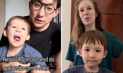 Pyong Lee grava "trend do palavrão" com o filho e Sammy desaprova