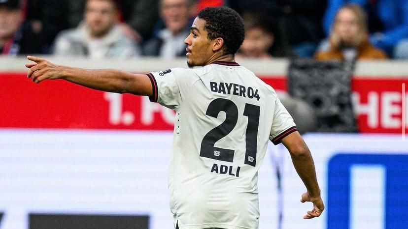 Adli marcou um dos gols da vitória do Leverkusen