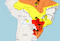 Inmet emite alerta vermelho para calor no Sul e Sudeste e chuvas no RS