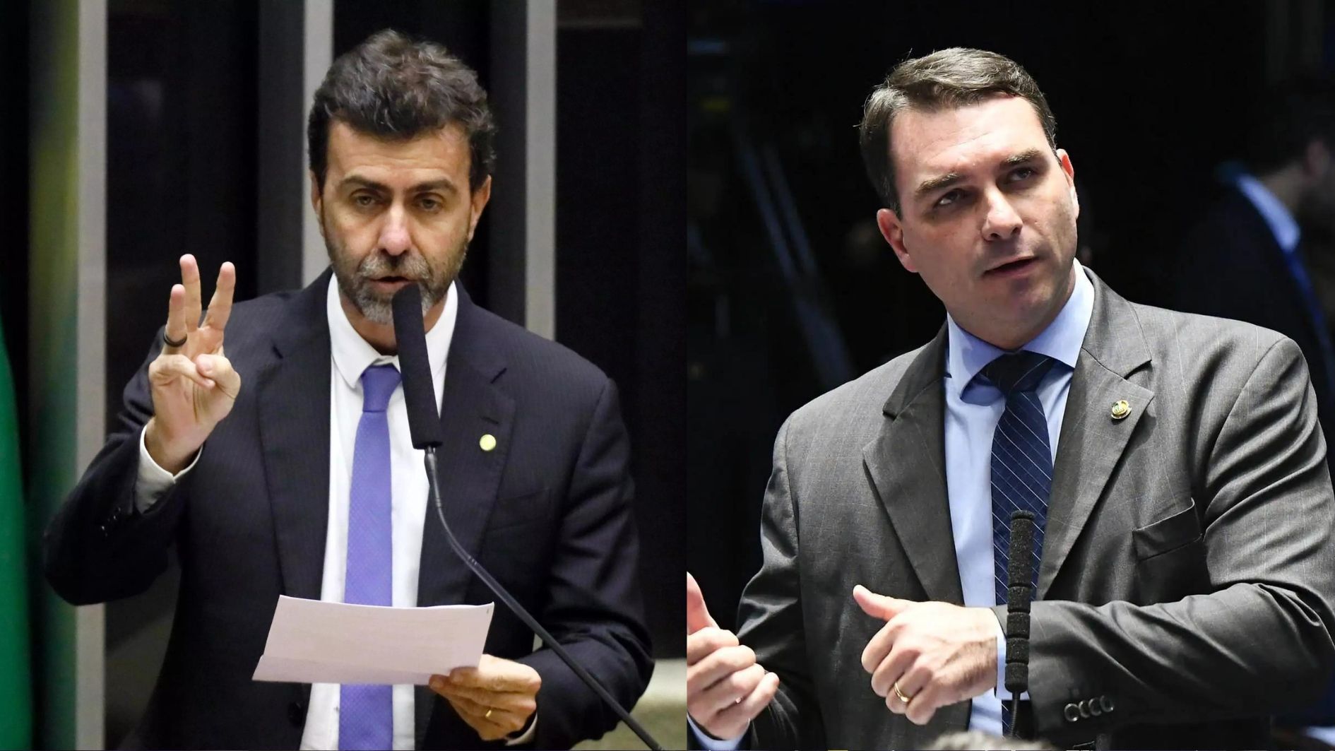 flávio bolsonaro e marcelo freixo
