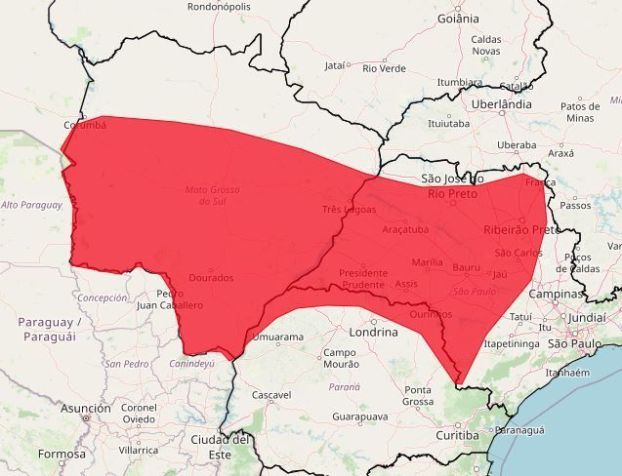 Calor excessivo deve atingir São Paulo e Paraná. / Reprodução Inmet