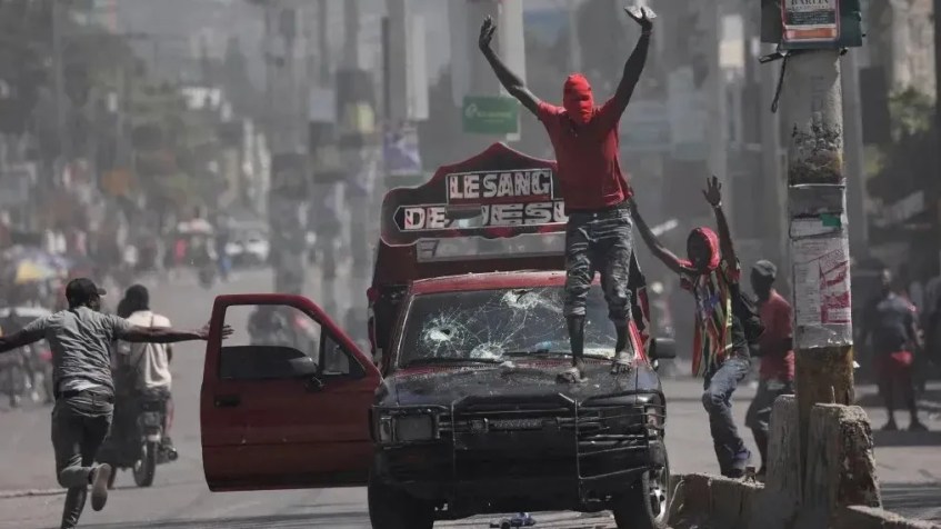 Manifestantes em Porto Príncipe, Haiti, em 1º de março de 2024 / Ralph Tedy Erol/Reuters