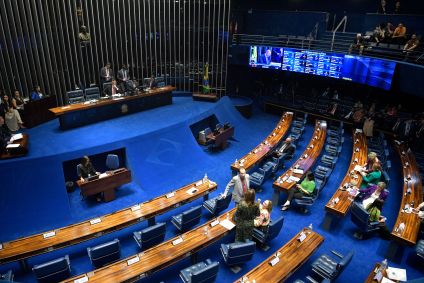 Plenário do Senado Federal durante sessão deliberativa ordinária