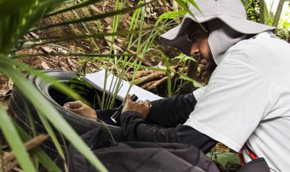Agente de saúde atua no combate ao mosquito Aedes aegypti em Osasco, na Grande São Paulo