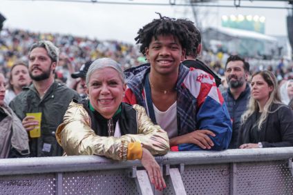 Astrid Fontenelle e o filho Gabriel