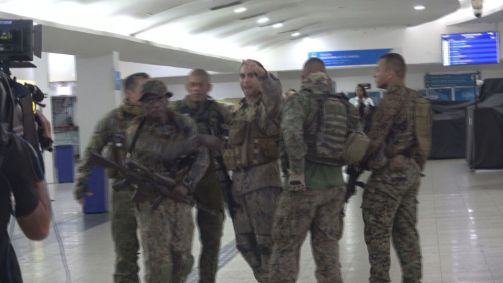 Movimentação durante ação criminosa na rodoviária do Rio de Janeiro