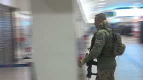 Movimentação durante ação criminosa na rodoviária do Rio de Janeiro