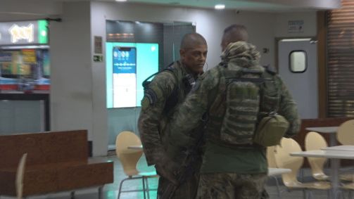 Movimentação durante ação criminosa na rodoviária do Rio de Janeiro