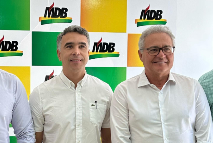 O deputado federal Rafael Brito (MDB-AL) e o senador Renan Calheiros (MDB-AL)