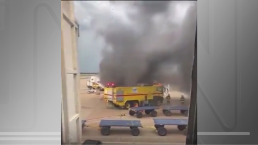 Princípio de incêndio atinge ponte de embarque em aeroporto do Mato Grosso