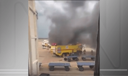 Princípio de incêndio atinge ponte de embarque em aeroporto do Mato Grosso