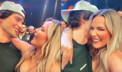 Deolane Bezerra e Fiuk juntos em festa de Emily Garcia na madrugada desta quarta-feira (13)