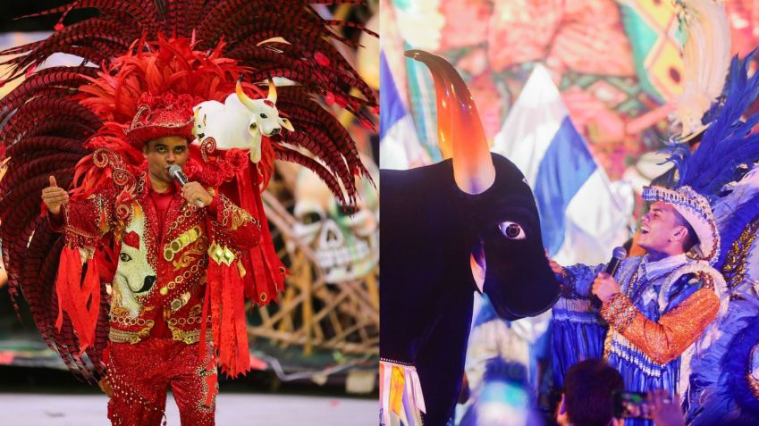 Israel Paulain e Edmundo Oran, apresentadores de Garantido e Caprichoso / Secom AM