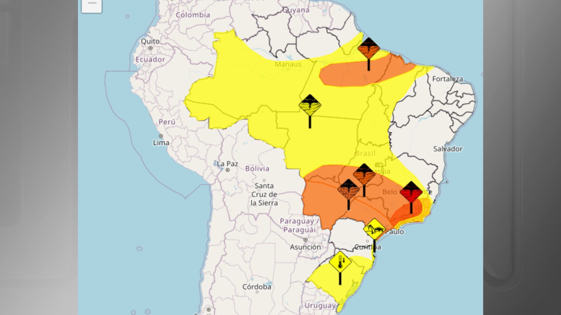 Inmet alerta para tempestades