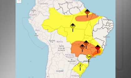 Inmet alerta para tempestades