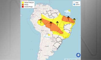 Alerta de chuvas no nordeste