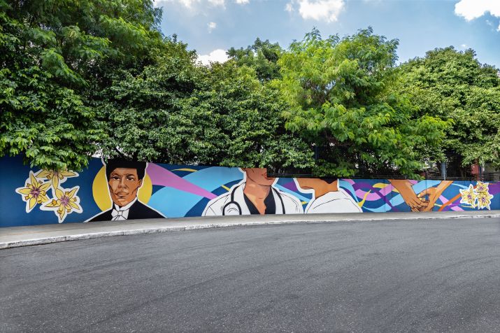 Grafite faz parte da campanha “Dar vida a quem inspira a vida” / Reprodução/Hapvida NotreDame Intermédica