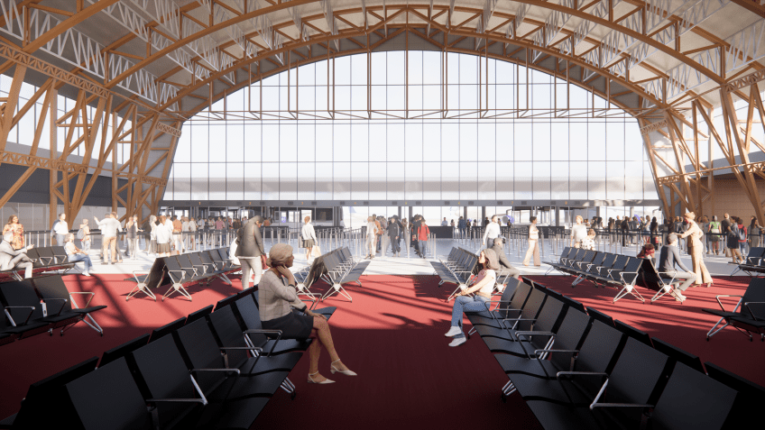 Projeto dos portões de embarque do Aeroporto de Congonhas / Divulgação