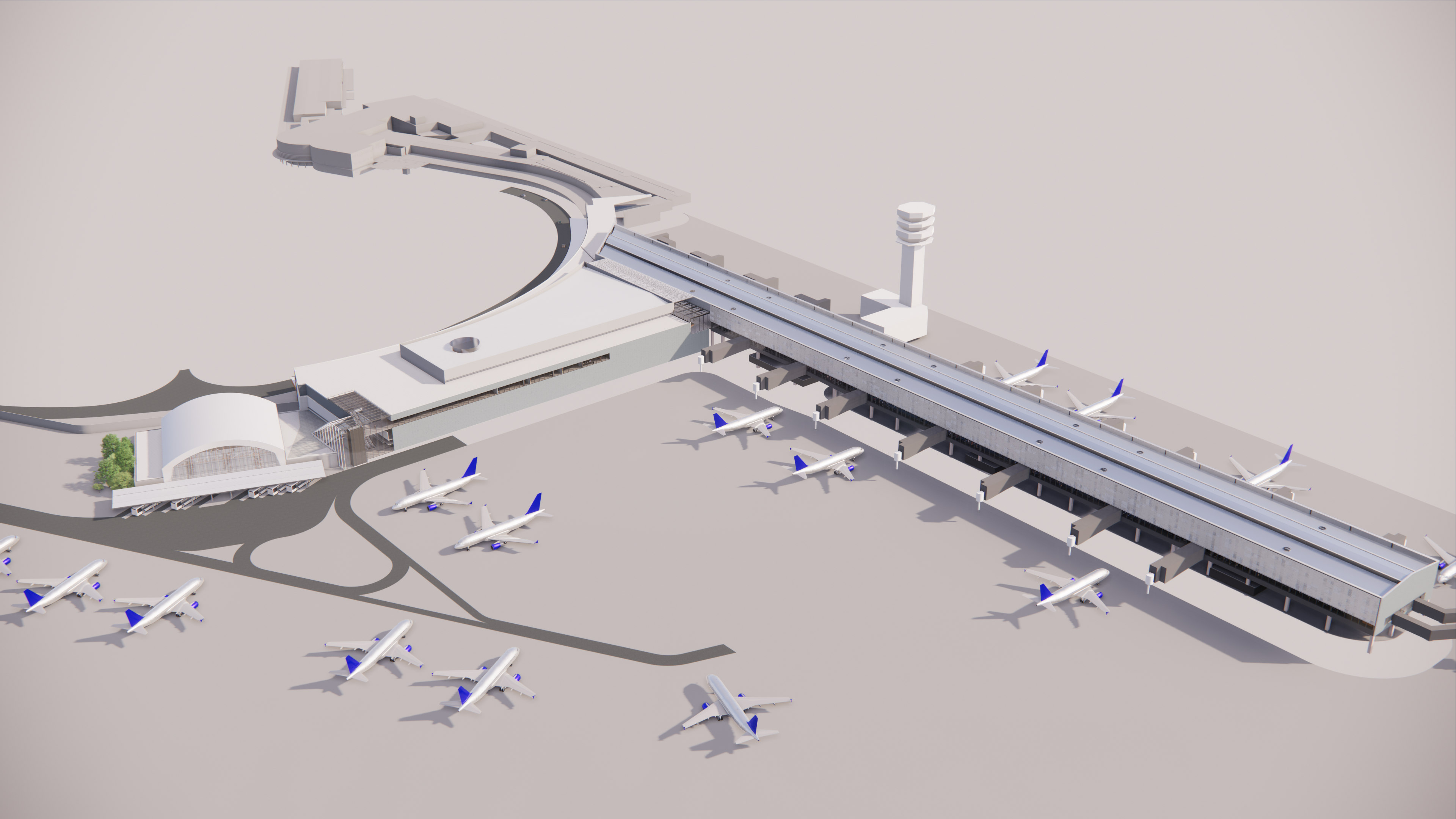Projeto do novo pátio do Aeroporto de Congonhas • Divulgação