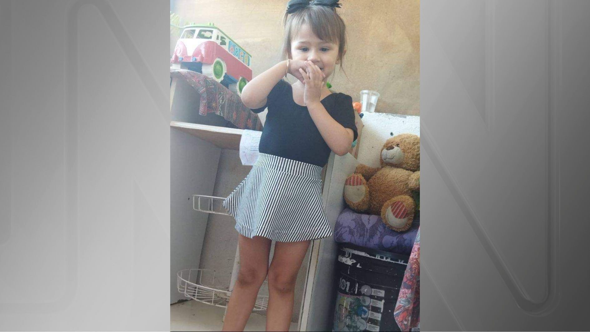 A menina Isabelle de Freitas, de 3 anos, foi morta no interior de Santa Catarina